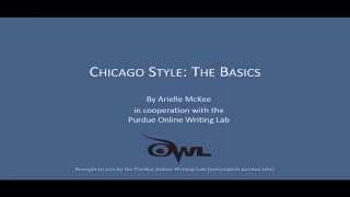 Chicago Style The Basics [upl. by Nrehtac]