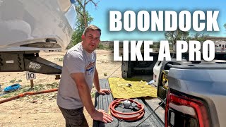 BOONDOCKING 101 Newbie guide to FREE CAMPING [upl. by Tinor850]