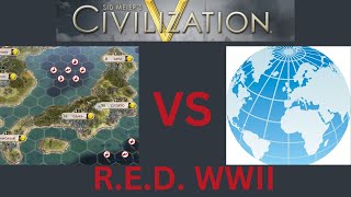 Civ V RED WW2 1937 Japan global map Ep 3 turn 26 driving into China [upl. by Einnaf]