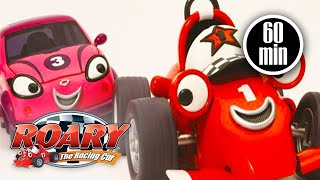 Roary the Racing Car Official  1 HOUR COMPILATION  Cartoons for kids [upl. by Tunk915]