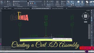 2 Creating a Civil 3D Assembly Tutorial Video 27 [upl. by Ahseem]