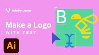 Add Text to Your Logo in Illustrator  Adobe Creative Cloud [upl. by Allehcram]