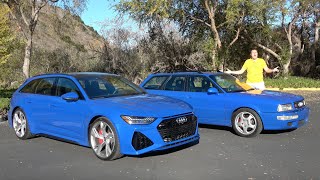 2021 Audi RS6 Avant vs 1994 Audi RS2 Avant 25 Years of Fast Wagons [upl. by Aeslehc]