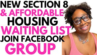 LOW INCOME HOUSING amp SECTION 8  OPEN WAITLIST amp APARTMENTS THAT ARE AVAILABLE  JOIN FACEBOOK GROUP [upl. by Surdna]