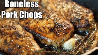 How to Make JUICY Boneless Pork Chops Pork Chops Recipe Must Try [upl. by Emiatej]