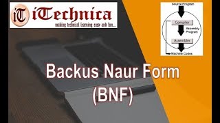 22 BNF BACKUS NAUR FORM [upl. by Naryt]