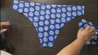 Easy Bikini Panty  Bottom Cutting and Stitching With Measurement [upl. by Anoynek]