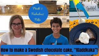 How to make Swedish chocolate cake quotkladdkakaquot [upl. by Ettegdirb]