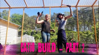 Catio Build Part 2  DIY Catio  Conservatory  Sunroom  Greenhouse [upl. by Nnod]