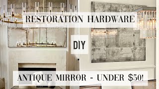 Restoration Hardware DIY ANTIQUE MIRROR  Howto steps for under 50 [upl. by Aloivaf]