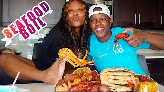 SPICY SNOW CRAB  CRAWFISH • SEAFOOD BOIL MUKBANG with itskashmiere ❗️ [upl. by Ahsena]