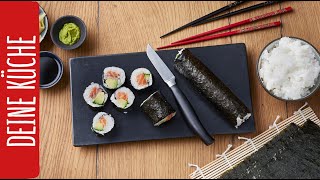 Sushi selber machen  So einfach geht’s  REWE Deine Küche [upl. by Ahsik]