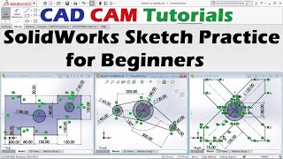 SolidWorks Sketch Practice Tutorial for Beginners [upl. by Niatsirhc]