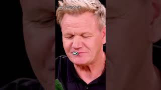 GORDON RAMSAY EATS THE HOTTEST SAUCE ON HOT ONES 🔥🔥🔥 gordonramsay hotones shorts short [upl. by Maril]