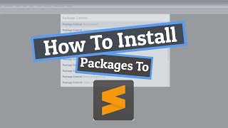 How to install package control in sublime text 3 [upl. by Mapes]