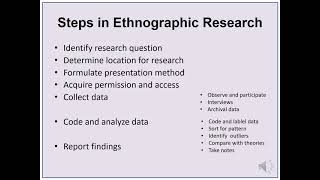 Ethnographic Research [upl. by Amaras]