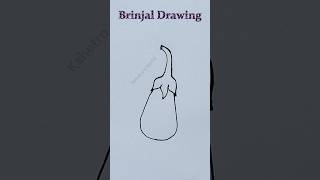 How to Draw a Brinjal Easy for Kids  Brinjal Drawing for Kids  shorts drawing art brinjal [upl. by Joashus]