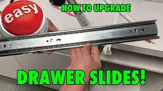 How to Upgrade Roller Drawer Slides Quick and Easy  SoftClose Upgrade [upl. by Falo952]