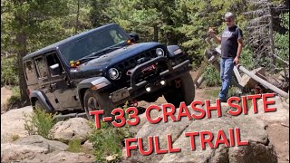 T33 Crash Site  FULL TRAIL RideAlong Out amp Back In a STOCK JL Wrangler [upl. by Schuh711]