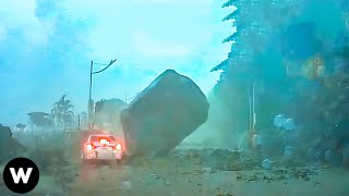 Tragic Moments Most Shocking Catastrophic Rockfalls Failures Filmed Seconds Before Disaster [upl. by Randie499]