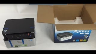 Unboxing Inbetriebnahme Samsung SLM2070W 3in1Laser Multfunktionsgerät WLAN USB Scanner Drucker [upl. by Dame]