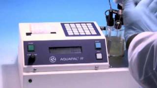 Karl Fisher quotAquapal IIIquot water standard oil test tutorial [upl. by Reppep]