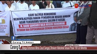 Warga Rohomoni Minta Daud Sangaji Dihukum Maksimal Sesuai Pasal 158 UU Minerba [upl. by Brindell]