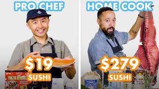 279 vs 19 Sushi Pro Chef amp Home Cook Swap Ingredients  Epicurious [upl. by Alfred]