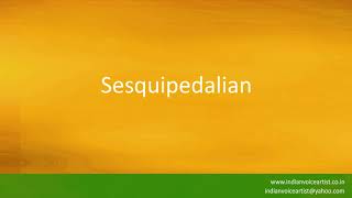 Pronunciation of the words quotSesquipedalianquot [upl. by Eiramanin]