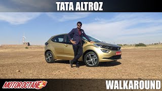 Tata Altroz Walkaround  Hindi  MotorOctane [upl. by Yemane]