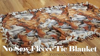 No Sew Fleece Blanket Tutorial [upl. by Rolandson]