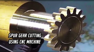 Spur gear cutting using CNC machine [upl. by Ybba104]