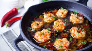 Gambas al pil pil o al ajillo  receta tradicional 🦐🦐🦐 [upl. by Gerek]