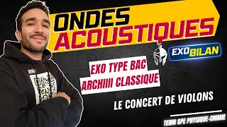 TERM SPÉ PHYSIQUECHIMIE ONDES ACOUSTIQUES  EXO TYPE BAC 🎯 INTENSITÉ ACOUSTIQUE amp NIVEAU SONORE [upl. by Joli]