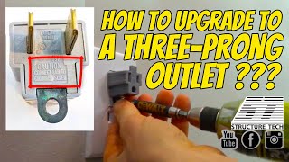 Converting a twoprong to a threeprong outlet [upl. by Enirhtac]