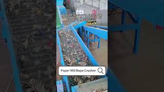 Waste residue treatment equipment at the end of paper mill recycling machine wasteshredder [upl. by Geerts]