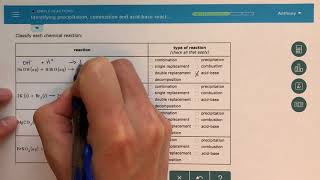 ALEKS  Identifying Precipitation Combustion and AcidBase Reactions [upl. by Brinkema788]