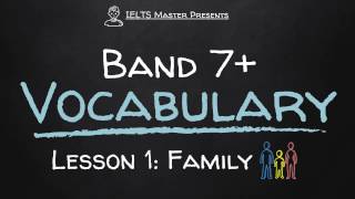 IELTS Band 7 Vocabulary Lesson 1 Family [upl. by Helena]