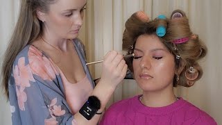 ASMR Portrait Photoshoot  Makeup Application amp Hairstyling  Hair Rollers Perfecting Final Touch [upl. by Tempest]