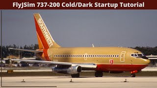 FlyJSim 737200 ColdDark Startup Tutorial XP11 [upl. by Asiar]