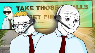 LIFE OF A CALL CENTER EMPLOYEE WOJAK DOOMER MEME [upl. by Acitel]