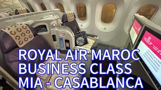 ROYAL AIR MAROC  BUSINESS CLASS  MIAMI TO CASABLANCA  ДЕКАБРЬ 2024 [upl. by Ignatia]