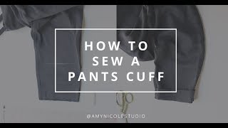 How To Sew a Permanent Pants Cuff [upl. by Tower]