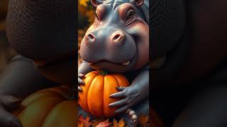 Hippo fall vibe ai trending viralvideo hippo helloween [upl. by Ssac273]