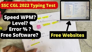 SSC CGL Typing Test  Everything you need to know Free Typing Websites [upl. by Bartholomew]