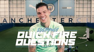 EDERSON  OUR KEEPER HANDLES QUICK FIRE QUESTIONS [upl. by Adohr]