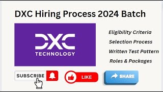 DXC Technology Hiring Process 2024 Batch [upl. by Nahtannoj]