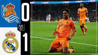 HIGHLIGHTS  Real Sociedad 01 Real Madrid  Copa del Rey 202425 [upl. by Aiasi]