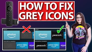 HOW TO FIX GREY ICONS ON YOUR FIRESTICK  CHANGE YOUR HOME SCREEN [upl. by Landy]