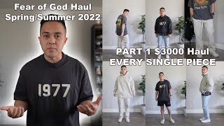 Fear of God Essentials SS22 HAUL  SIZING  TRY ON of EVERY PIECE [upl. by Ketchum857]